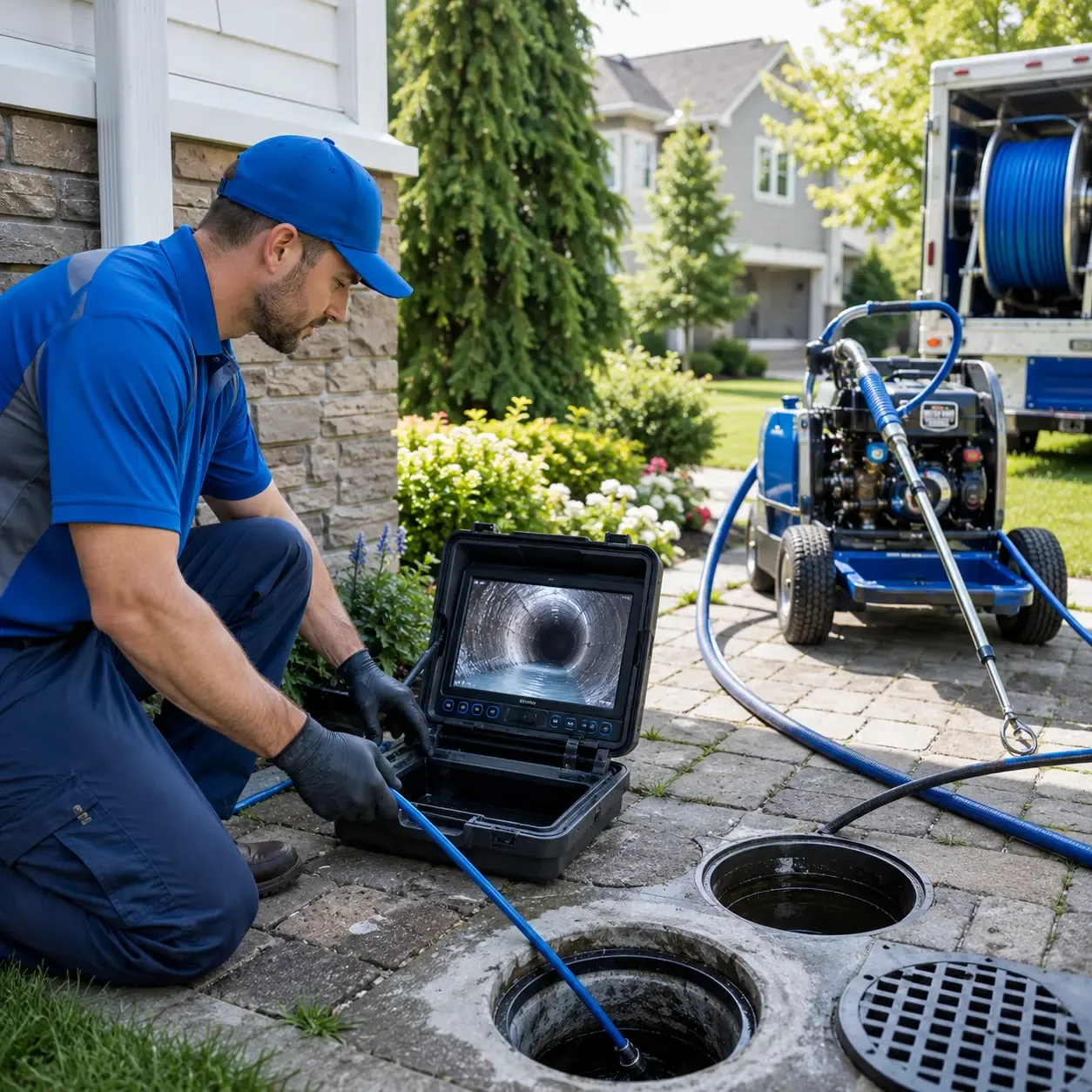 Outdoor drain cleaning professionals serving Jeff, KY
